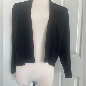 Calvin Klein Black Open Front Cropped Cardigan